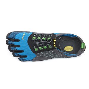Vibram Trek Ascent Grey/Blue/Green Womens Trail Shoes | India-546791